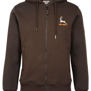 Aktuell Hubertus Hoodie Just Hunt It, Oliv/Braun